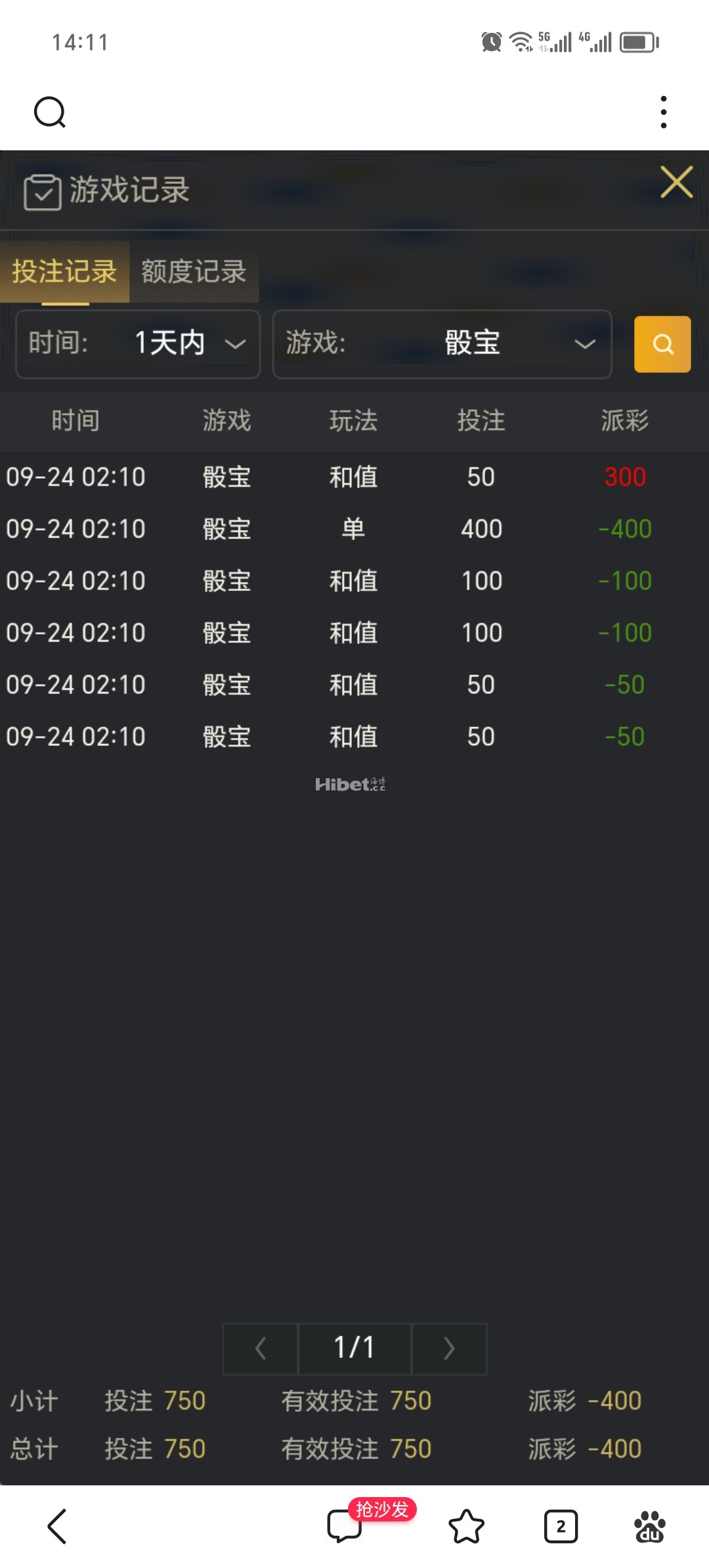 骰宝不行亏损了