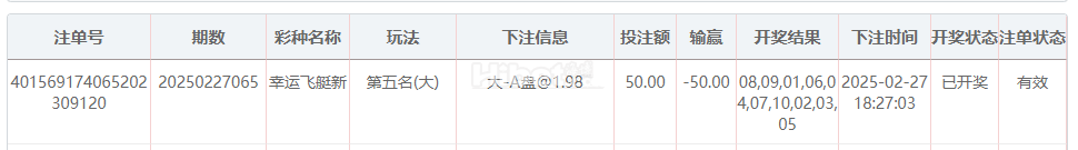 今天幸运飞艇游戏输了50块大洋