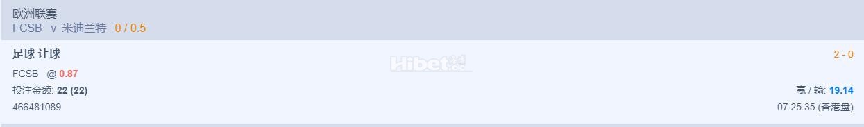 欧联搞了一手FCSB的盘口是拿下来了