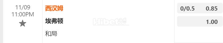 英超 23:00  西汉姆联[14] - 埃弗顿[16]